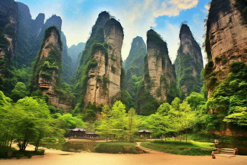 暑假旅游打卡地张家界国家森林公园,高清,摄影图,摄影图片,图片大全,摄影图免费下载